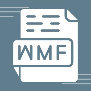 WMF file format icon, vector illustration clipart