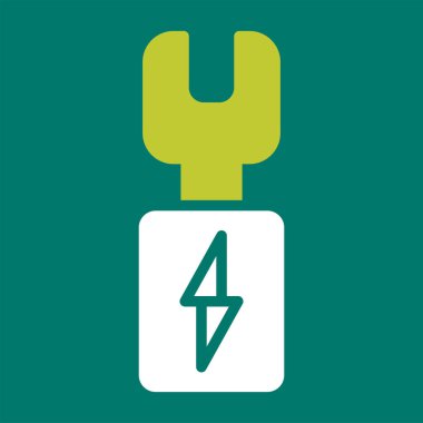 Beyaz Arkaplanda Kablo Uçbirim Simgesi İzole Edildi 