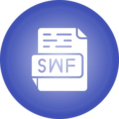 SWF dosya simgesi, beyaz arkaplan üzerindeki vektör