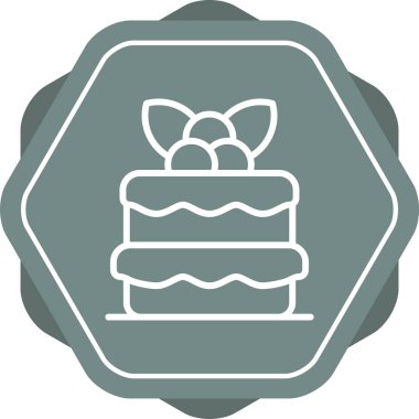 Kek. Web simgesi basit illüstrasyon