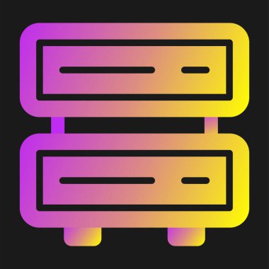 Sunucu. Web simgesi basit illüstrasyon 