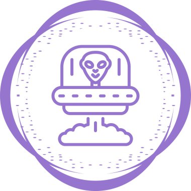 Uzay gemisi web simgesi, vektör illüstrasyonu      