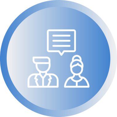 Tartışın. Web simgesi vektör illüstrasyonu