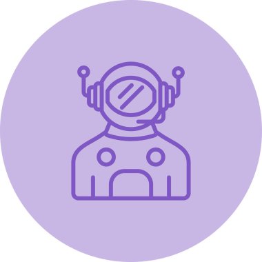 Astronot. Web simgesi basit illüstrasyon