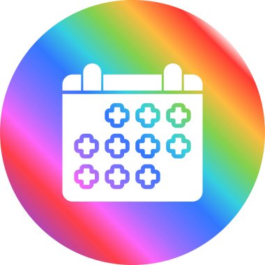  Takvim. Web simgesi vektör illüstrasyonu