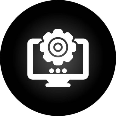 Ayarları satırı simgesi, vektör çizim 