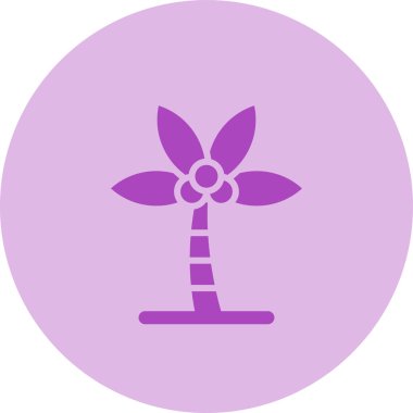 Palmiye ağacı, basit ikon vektör çizimi