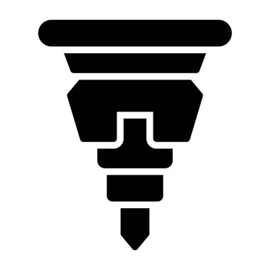 Matkap logosu. Vektör illüstrasyonu