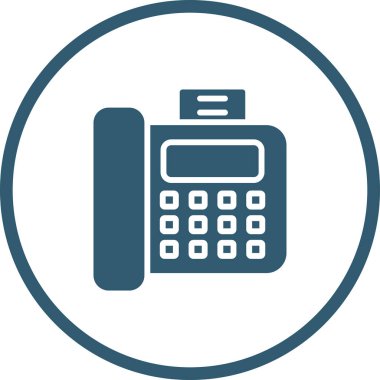 Faks Makinesi simgesi, vektör illüstrasyonu basit tasarım