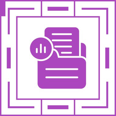 Belge Analiz simgesinin vektör illüstrasyonu 