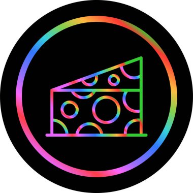 Peynir simgesi web basit illüstrasyon