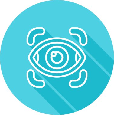 Retina tarayıcısı. Web simgesi basit illüstrasyon