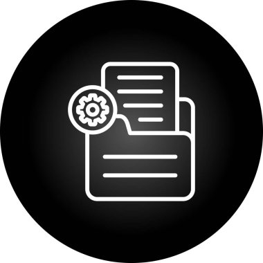 Belge Ayarları web simgesi, basit vektör illüstrasyonu