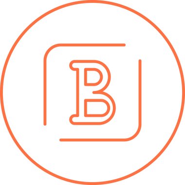 Kalın yazı tipi logo tasarım şablonu çizimi