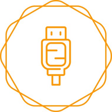 SATA kablo simgesinin web illüstrasyonu