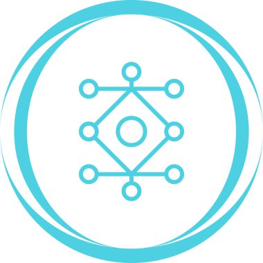 Ağ Analizi web simgesi, basit vektör illüstrasyonu