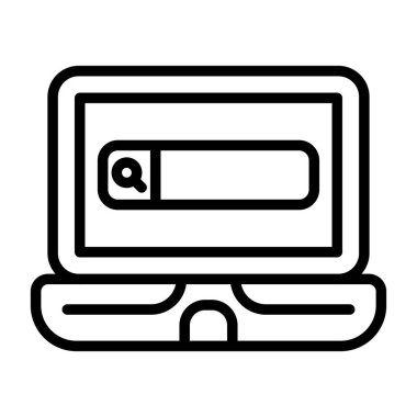 Arama simgesi vektör illüstrasyonu 