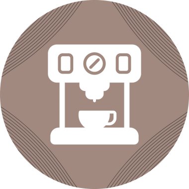 Kahve Yapıcı web simgesi vektör illüstrasyonu 