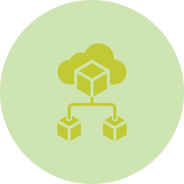 Bulut Altyapı simgesinin vektör çizimi