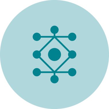 Ağ Analizi web simgesi, basit vektör illüstrasyonu