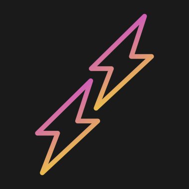 Yıldırım Ağı simgesi, basit vektör illüstrasyonu