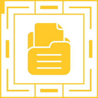 Belgelerin olduğu klasör. Web simgesi basit illüstrasyon