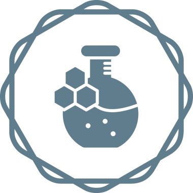 Kimya Set simgesi vektör illüstrasyonu 