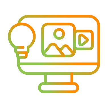 Tasarım Stratejisi web simgesi, vektör illüstrasyonu 