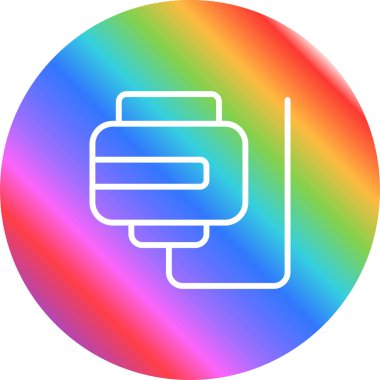 Magsafe simgesinin basit doğrusal resmi