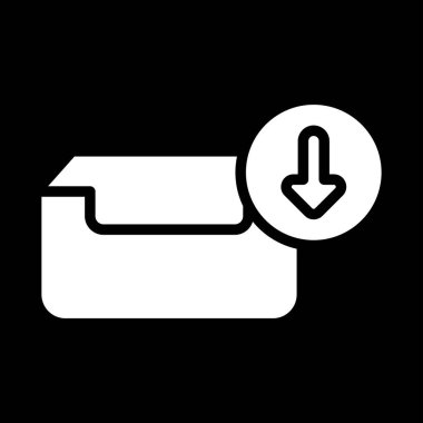 Ok indirme konsepti konsepti vektör illüstrasyonlu gelen kutusu 