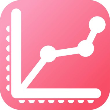 Çizgi Çizelgesi Ağ simgesi, vektör illüstrasyonu