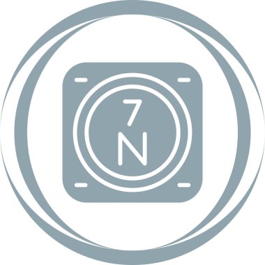 Nitrojen, N, kimyasal periyodik element simgesi. Periyodik tablonun kimyasal elementi