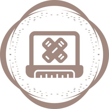 dizüstü bilgisayar simgesi, vektör illüstrasyonu basit tasarım