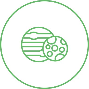 Gezegenlerin vektör illüstrasyonu web simgesi 