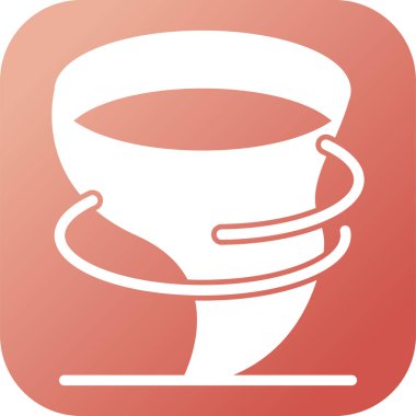 Tornado web simgesinin basit doğrusal çizimi