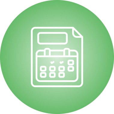 Planlayıcı Web simgesi vektör illüstrasyonu