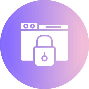 Kilidin vektör illüstrasyonu, gizlilik kavramı 