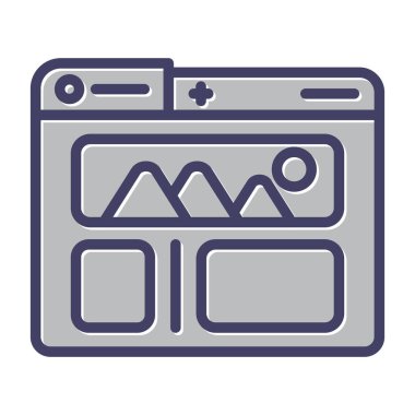 Kullanıcı Arayüzü Web simgesi vektör çizimi