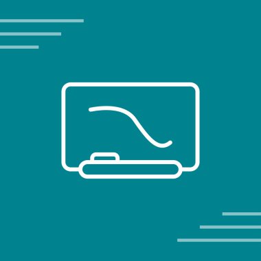 Etkileşimli beyaz tahta simgesi, vektör illüstrasyonu