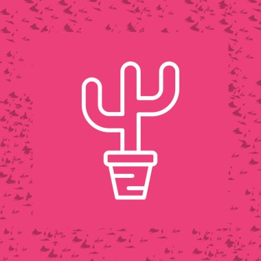 Kaktüs simgesinin vektör illüstrasyonu