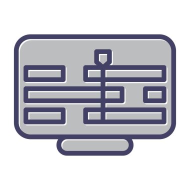 Zaman Çizgisi Web simgesi vektör çizimi