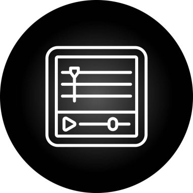 Zaman Çizgisi Web simgesi vektör çizimi