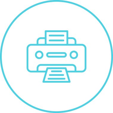 Office yazıcı simgesini, vektör çizim