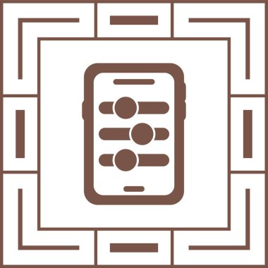 Akıllı telefon simgesinin vektör illüstrasyonu 