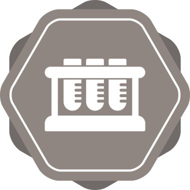 Test Tüpü Rafı simgesinin vektör çizimi