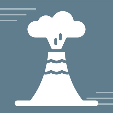 Volkan Web simgesi, vektör illüstrasyonu