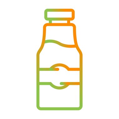 süt şişesi simgesi, vektör illüstrasyonu