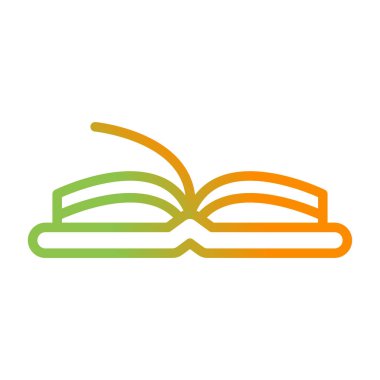 Açık kitap. Web simgesi basit illüstrasyon 