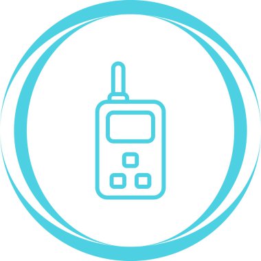 Acil durum radyo simgesi, web basit illüstrasyon