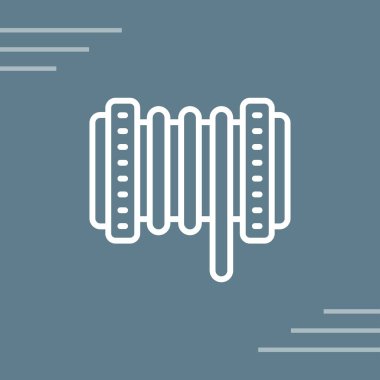 Kablo Roller simgesi, vektör illüstrasyonu